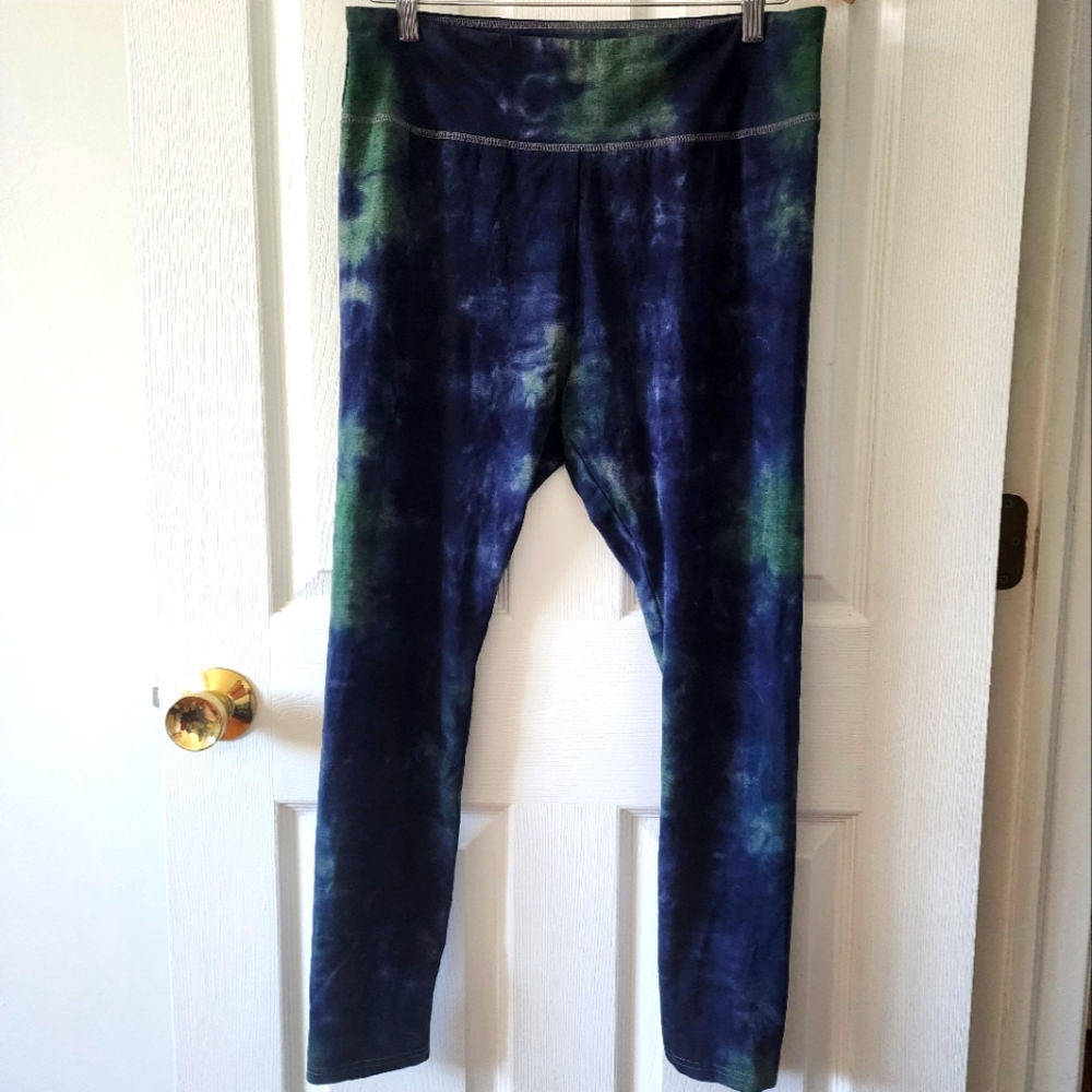 Wild Fable Womens Leggings, Blue/Green Tie Dye, Size L - Picture 3 of 12